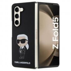 Originalus dėklas Karl Lagerfeld KLHCZFD5SNIKBCK Z Fold5 hardcase Juodas Silicone Ikonik