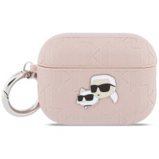 AirPods Pro 3 Karl Lagerfeld Monogram Karl & Choupette Head dėklas – rožinis