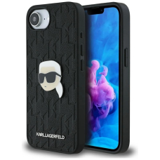 iPhone 16e – Karl Lagerfeld Monogram Karl Head Pin dėklas - Juodas