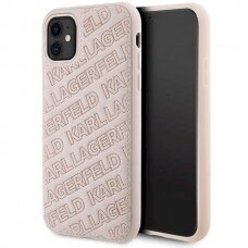 Karl Lagerfeld Quilted K Pattern dėklas skirtas iPhone 11 / Xr - Rožinis