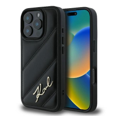 iPhone 16 Pro – Karl Lagerfeld Quilted Signature dėklas - Juodas