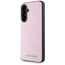 Karl Lagerfeld Saffiano Metal Logo Dėklas skirtas Samsung Galaxy A56 - Rožinis