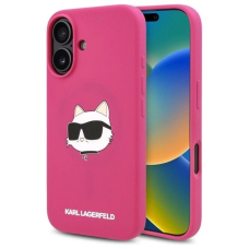 iPhone 16 – Karl Lagerfeld Silicone Choupette Head Print MagSafe dėklas - Fuksija