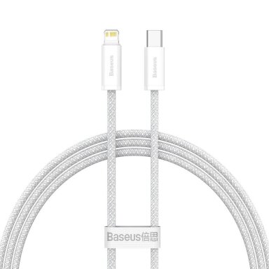 Kabelis Baseus Soft silicone by X-level iš Type-C į Lightning 20W 1.0m baltas CALD000002