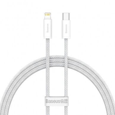 Kabelis Baseus Soft silicone by X-level iš Type-C į Lightning 20W 1.0m baltas CALD000002