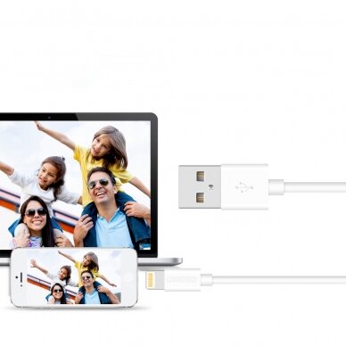 Kabelis Choetech certified USB-A - Lightning MFI 1.8m Baltas (IP0027) 5