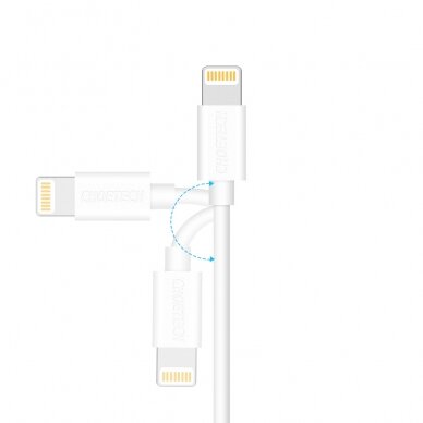 Kabelis Choetech certified USB-A - Lightning MFI 1.8m Baltas (IP0027) 6