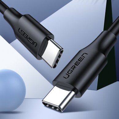 Kabelis Ugreen USB Type C 3A 1m Juodas (US286) 3