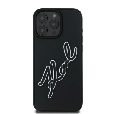 Dėklas Karl Lagerfeld 3D Rubber Bicolor Signature iPhone 16 Pro - Juodas 2 Dėklas Karl Lagerfeld 3D Rubber Bicolor Signature iPhone 16 Pro - Juodas 2