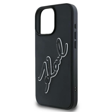 Dėklas Karl Lagerfeld 3D Rubber Bicolor Signature iPhone 16 Pro - Juodas 5 Dėklas Karl Lagerfeld 3D Rubber Bicolor Signature iPhone 16 Pro - Juodas 5