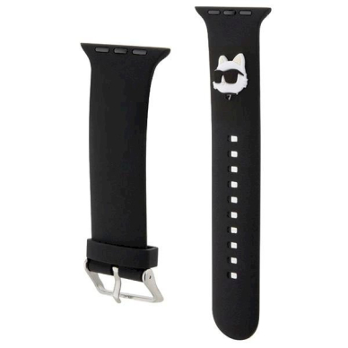 Apyrankė Karl Lagerfeld 3D Rubber Choupette Heads Strap for Apple Watch 38/40/41mm - Juoda 2 Apyrankė Karl Lagerfeld 3D Rubber Choupette Heads Strap for Apple Watch 38/40/41mm - Juoda 2