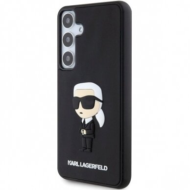 Karl Lagerfeld 3D Rubber Ikonik dėklas Samsung Galaxy S24 - Juodas 1 Karl Lagerfeld 3D Rubber Ikonik dėklas Samsung Galaxy S24 - Juodas 1