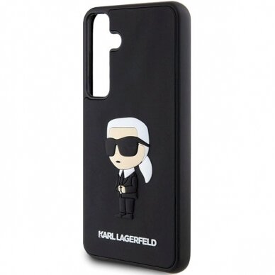 Karl Lagerfeld 3D Rubber Ikonik dėklas Samsung Galaxy S24 - Juodas 5 Karl Lagerfeld 3D Rubber Ikonik dėklas Samsung Galaxy S24 - Juodas 5
