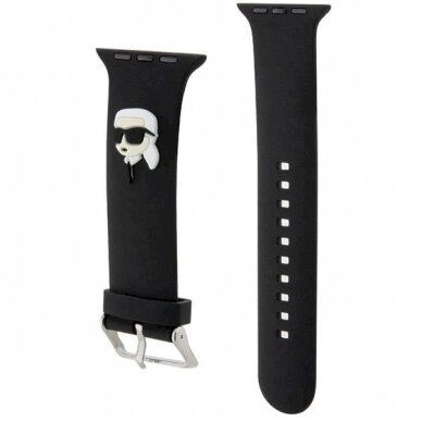 Apyrankė Karl Lagerfeld 3D Rubber Karl Head strap for Apple Watch 38/40/41mm - Juodas 2 Apyrankė Karl Lagerfeld 3D Rubber Karl Head strap for Apple Watch 38/40/41mm - Juodas 2