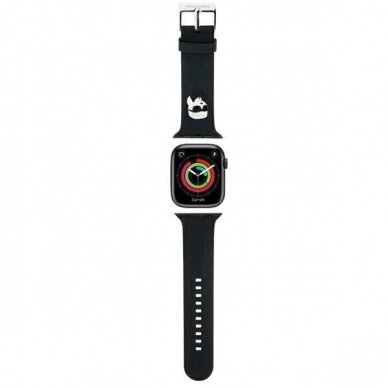 Apyrankė Karl Lagerfeld 3D Rubber Karl Head strap for Apple Watch 38/40/41mm - Juodas Apyrankė Karl Lagerfeld 3D Rubber Karl Head strap for Apple Watch 38/40/41mm - Juodas
