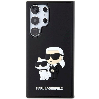 Samsung Galaxy S24 Ultra Karl Lagerfeld 3D Rubber Karl & Choupette dėklas – juodas 2