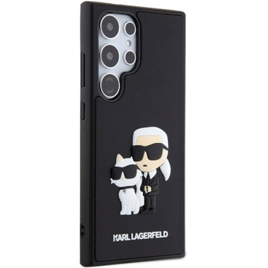 Samsung Galaxy S24 Ultra Karl Lagerfeld 3D Rubber Karl & Choupette dėklas – juodas 3