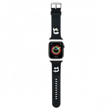 Karl Lagerfeld 3D Rubber Karl&Choupette Heads Apyrankė Apple Watch 42/44/45/49mm - Juodas Karl Lagerfeld 3D Rubber Karl&Choupette Heads Apyrankė Apple Watch 42/44/45/49mm - Juodas