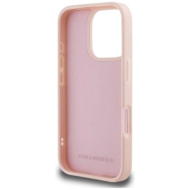 iPhone 16 Pro Max – Karl Lagerfeld 3D Rubber Monogram & Choupette dėklas - Rožinis 6