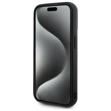 iPhone 15 Pro Max Karl Lagerfeld 3D Rubber Signature dėklas - juodas 4