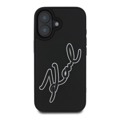 Dėklas Karl Lagerfeld 3D Rubber Signature iPhone 16 - Juodas 2 Dėklas Karl Lagerfeld 3D Rubber Signature iPhone 16 - Juodas 2
