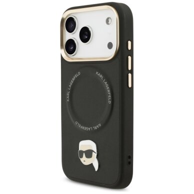 iPhone 17 Pro Max Karl Lagerfeld Big Strap Karl Metal Logo MagSafe dėklas – juodas 1 iPhone 17 Pro Max Karl Lagerfeld Big Strap Karl Metal Logo MagSafe dėklas – juodas 1