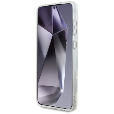 Samsung Galaxy S25 Edge dėklas Karl Lagerfeld Button Choupette Head Printed Logo su MagSafe – baltas 4