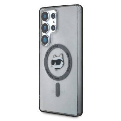 Karl Lagerfeld Button Choupette Head Printed Logo MagSafe Samsung Galaxy S25 Ultra Dėklas Juodas 1 Karl Lagerfeld Button Choupette Head Printed Logo MagSafe Samsung Galaxy S25 Ultra Dėklas Juodas 1