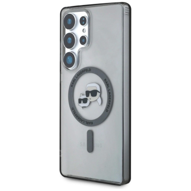 Karl Lagerfeld Button Karl Choupette Heads Printed Logo MagSafe Samsung Galaxy S25 Ultra Dėklas Juodas 1 Karl Lagerfeld Button Karl Choupette Heads Printed Logo MagSafe Samsung Galaxy S25 Ultra Dėklas Juodas 1