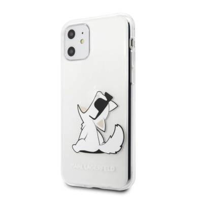 Karl Lagerfeld Choupette Fun iPhone 11 / Xr Dėklas - Permatomas 1