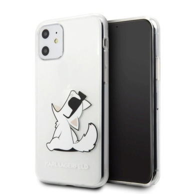 Karl Lagerfeld Choupette Fun iPhone 11 / Xr Dėklas - Permatomas