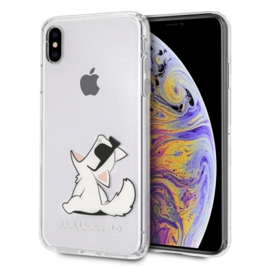 Karl Lagerfeld Choupette Fun iPhone Xs Max Dėklas - Permatomas Karl Lagerfeld Choupette Fun iPhone Xs Max Dėklas - Permatomas