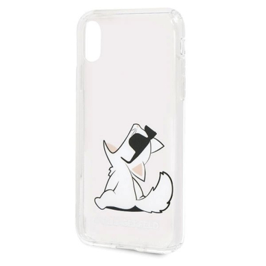 Karl Lagerfeld Choupette Fun iPhone X/Xs Dėklas - Permatomas 2