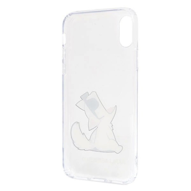 Karl Lagerfeld Choupette Fun iPhone X/Xs Dėklas - Permatomas 3