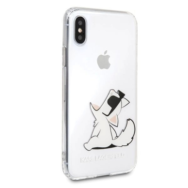 Karl Lagerfeld Choupette Fun iPhone X/Xs Dėklas - Permatomas 4