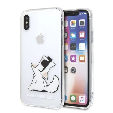 Karl Lagerfeld Choupette Fun iPhone X/Xs Dėklas - Permatomas Karl Lagerfeld Choupette Fun iPhone X/Xs Dėklas - Permatomas