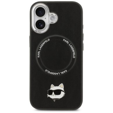iPhone 17 Karl Lagerfeld Choupette Pin MagSafe dėklas – juodas 2