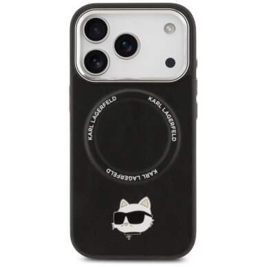 iPhone 17 Pro Karl Lagerfeld Choupette Pin MagSafe dėklas – juodas 2