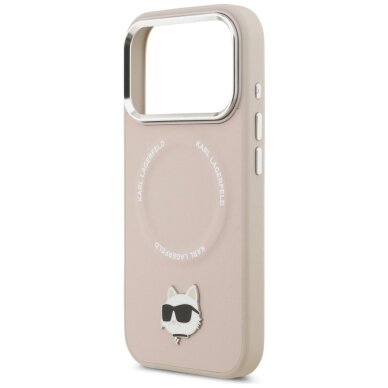 iPhone 17 Pro Karl Lagerfeld Choupette Pin MagSafe dėklas – rožinis 5