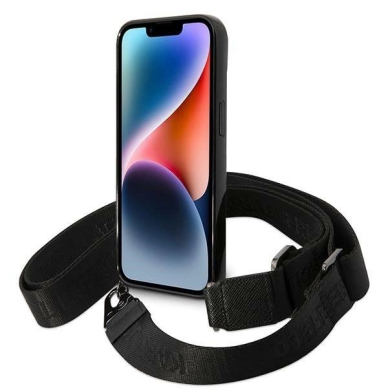 Karl Lagerfeld Color Stripes Strap Dėklas skirtas iPhone 14 Plus / 15 Plus 6.7&quot; - Rožinis 3