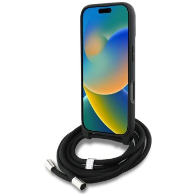 iPhone 16 Pro dėklas Karl Lagerfeld Crossbody Grained Pattern & Logo – pilkas 3 iPhone 16 Pro dėklas Karl Lagerfeld Crossbody Grained Pattern & Logo – pilkas 3