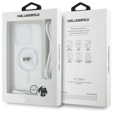 Dėklas Karl Lagerfeld Crossbody IML Karl Head Magsafe iPhone 16 Pro - Skaidrus 6 Dėklas Karl Lagerfeld Crossbody IML Karl Head Magsafe iPhone 16 Pro - Skaidrus 6