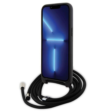 Karl Lagerfeld Crossbody Saffiano Metal Pin Karl & Choupette Case for iPhone 15 Pro Max - Black 3 Karl Lagerfeld Crossbody Saffiano Metal Pin Karl & Choupette Case for iPhone 15 Pro Max - Black 3