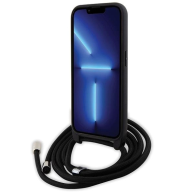 Karl Lagerfeld Crossbody Saffiano Monogram Metal Pin Karl & Choupette Case for iPhone 15 Pro - Black 3 Karl Lagerfeld Crossbody Saffiano Monogram Metal Pin Karl & Choupette Case for iPhone 15 Pro - Black 3