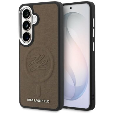 Samsung Galaxy S26+ Karl Lagerfeld Embossed Ring Initials MagSafe dėklas – rudas
