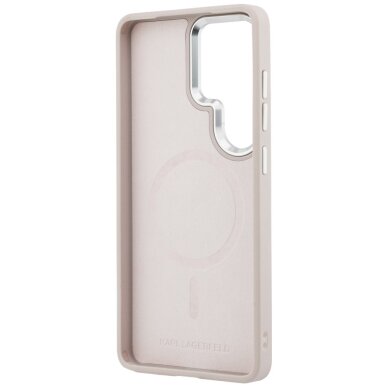 Samsung Galaxy S26 Ultra Karl Lagerfeld Embossed Ring RSG Logo MagSafe dėklas – rožinis 6