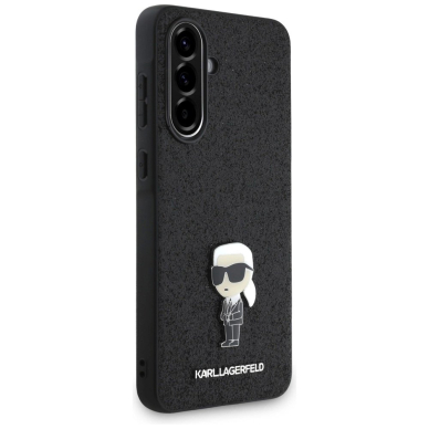 Karl Lagerfeld Fixed Glitter Ikonik Logo Metal Pin Dėklas skirtas Samsung Galaxy A56 - Juodas 2 Karl Lagerfeld Fixed Glitter Ikonik Logo Metal Pin Dėklas skirtas Samsung Galaxy A56 - Juodas 2