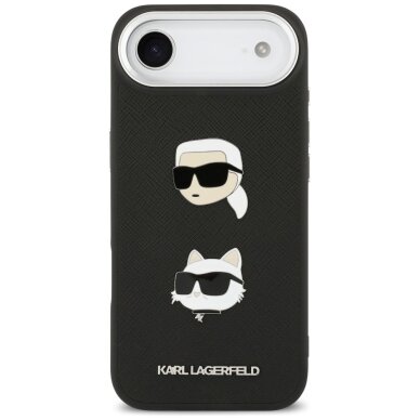 iPhone Air Karl Lagerfeld FW Grained Karl & Choupette Heads Pins & Logo dėklas – juodas 2 iPhone Air Karl Lagerfeld FW Grained Karl & Choupette Heads Pins & Logo dėklas – juodas 2