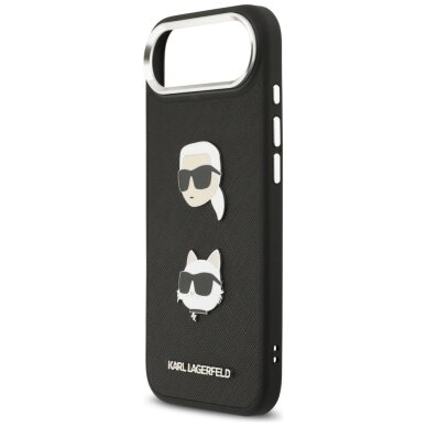 iPhone Air Karl Lagerfeld FW Grained Karl & Choupette Heads Pins & Logo dėklas – juodas 5 iPhone Air Karl Lagerfeld FW Grained Karl & Choupette Heads Pins & Logo dėklas – juodas 5