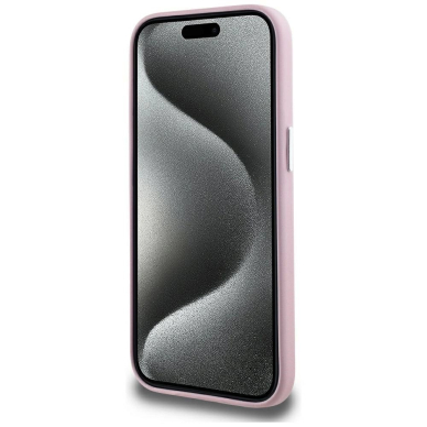 iPhone 15 Karl Lagerfeld FW Metal Plate MagSafe dėklas - rožinis 4